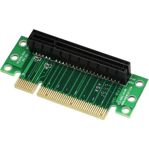 1U 소형 컴퓨터 및 서버 케이스용 신룬 PCI-Express 8X 라이저 카드 90도 어댑터, PCI-E 8X 익스텐더 확장 카드