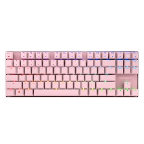 CHERRY TKL 기계식 무선키보드, 핑크, MX 8.2, 청축