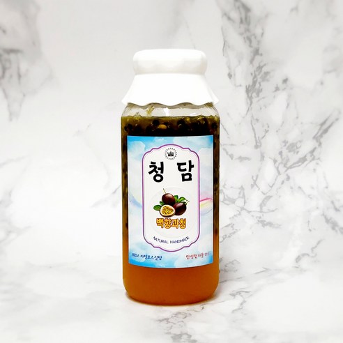 수제청 찐 맛집 청담 정성가득 다양한 과일청 레몬청 자몽청, 600g, 패션후르츠청, 1개