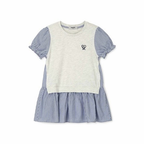 레노마 키즈 여아스트라이프 믹스 롱 티셔츠 멜란지 R2221T170 37