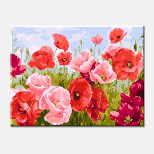 모모픽스페인팅 DIY명화그리기 40x50cm, 분홍양 귀비들판, 1개