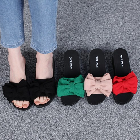 발걸음이 러블리해지는 왕리본 실내화, 편안함과 스타일의 만남