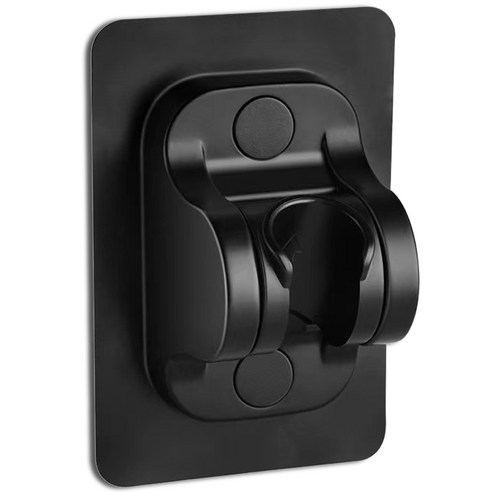 오셀픽 무타공 각도조절 욕실 샤워기 헤드 거치대, 블랙
