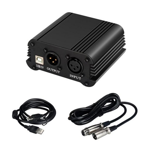 48V 팬텀 전원 \ U0026 USB 케이블 XLR \ U0026 3핀 마이크 케이블용, 블랙, 설명, 설명