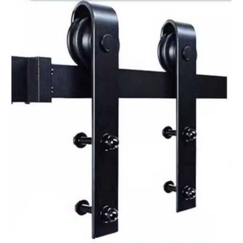 슬라이딩 도어 레일 미닫이 문 셀프 노출형 저렴한 댐버 중문, 2.44m 전체 하드웨어 세트