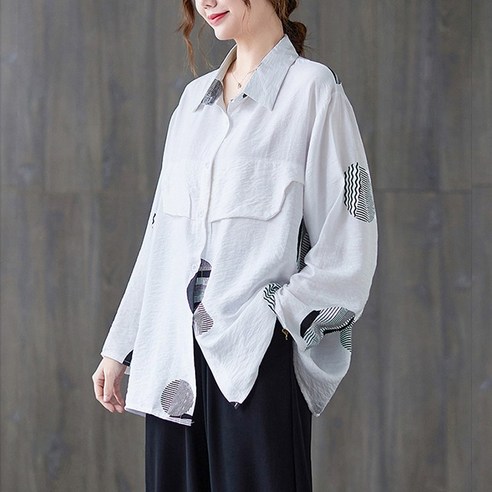 봄가을 블라우스 카라 셔츠 지오빈BL