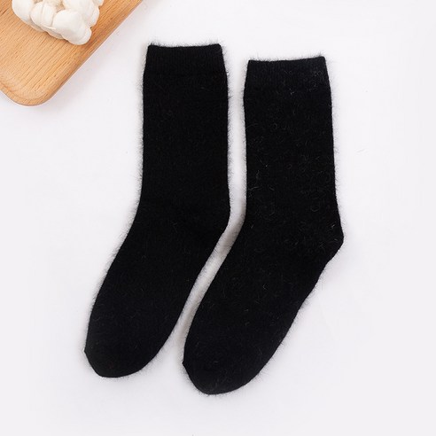 양털 양말 여성 미디엄 양말 두꺼운 기모 가을 겨울 보온 미디엄 겨울 보온 수면 수건 산후