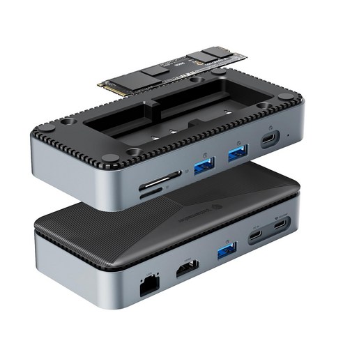 요타마스터 USB 3.2 도킹 스테이션 HDMI 4K 60Hz M.2 NVMe SATA SSD 케이스, YM2P9 NVME Docking Station ssd파우치 요타마스터 USB 3.2 도킹 스테이션 HDMI 4K 60Hz M.2 NVMe SATA SSD 케이스, YM2P9 NVME Docking Station ssd파우치