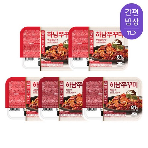 하남쭈꾸미 보통매운맛 350g 3개 + 매운맛 2개