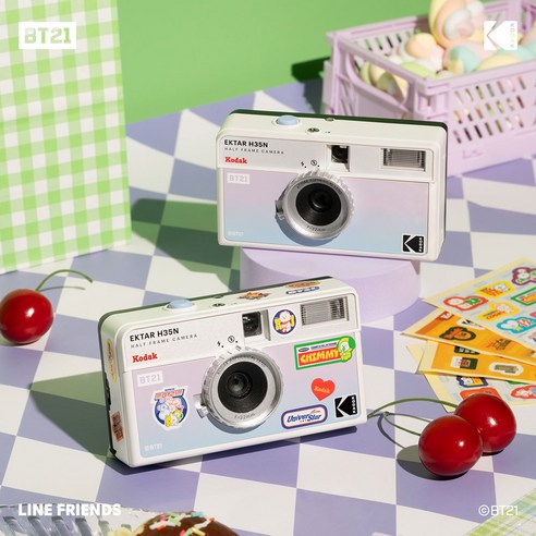 KODAK H35N X LINE FRIENDS BT21 콜라보 에디션 (+파우치 카꾸 스티커 4종 2종 키링 스트랩 포함), 단품