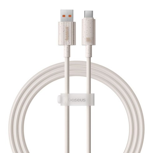 베이스어스 에코시리즈 고속 충전 케이블 USB 투 타입C 100W, 1개, 1m, 핑크