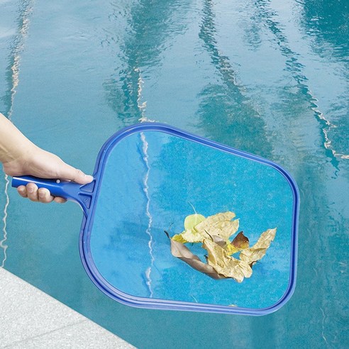 CaoZ 수영장 물 공원 온천장을 위한 휴대용 메시 그물 잎 스키머 청소 도구, 1개, 푸른