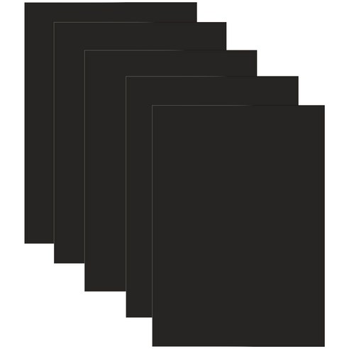 다한진 컬러 포맥스판 A3(297mm*420mm*3T) 두께3mm 교재용 미술용 DIY용, 5개, 흑색