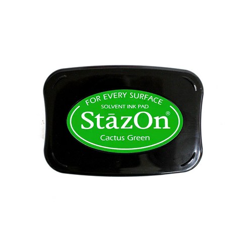 츠키네코 스테이즈온 StazOn 유성 잉크패드 다꾸 가죽 유리 올인원 스탬프, sz-52, 1개