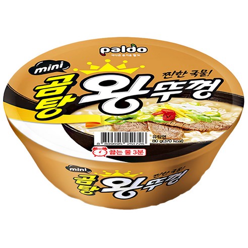 팔도 미니 곰탕 왕뚜껑 80g, 1개