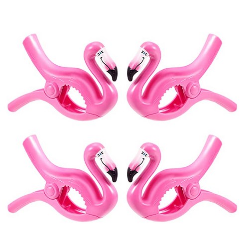 4pcs/2/1pc 플라밍고 모양 클립 비치 타월 퀼트 클립 옷 신발 교수형 못, 4PCS