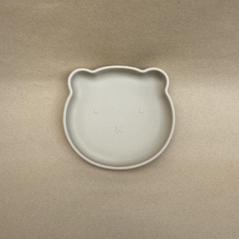 유아를 위한 특별한 식사 시간, urvs 곰돌이 실리콘 접시 urvs식판