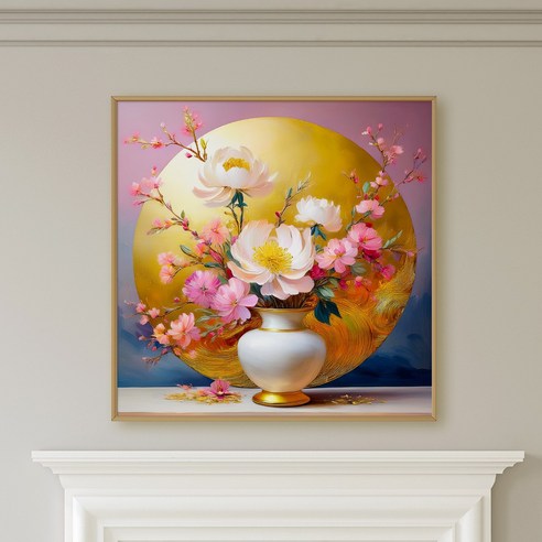 행운과 아름다움을 담은 풍수 화월 달항아리 액자로 공간에 마법을 불어넣으세요.