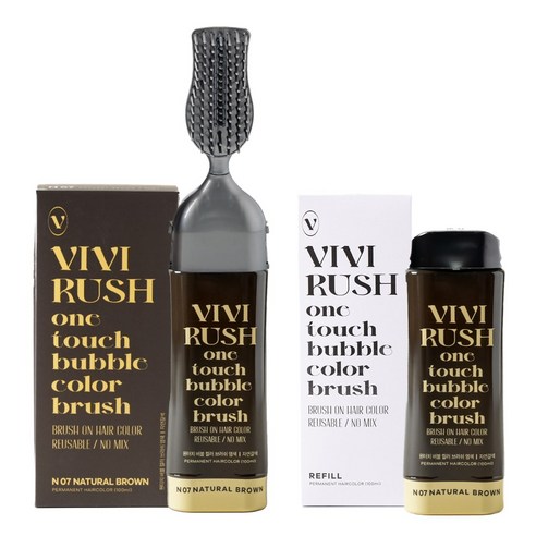 비비러쉬 버블 새치전용 염색약, 당신의 아름다움을 완성하다 비비러쉬새치염색약