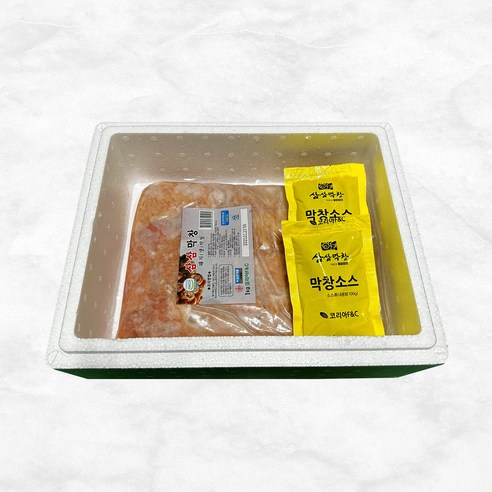 [삼삼막창] 돼지숙성막창 1kg+소스200g 고소한 생막창 캠핑 야식, 1kg, 1세트