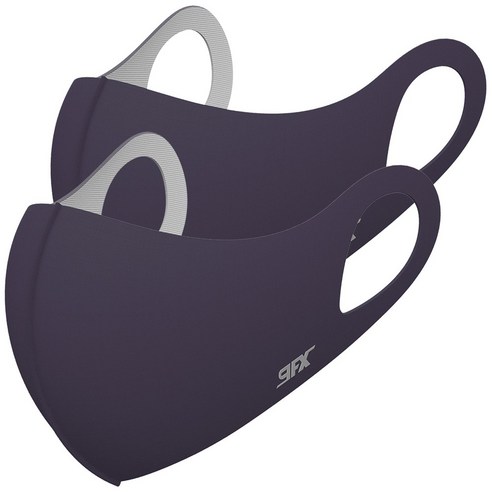 나인에프엑스 스포츠 데일리 페이스 마스크, 바이올렛, 2개