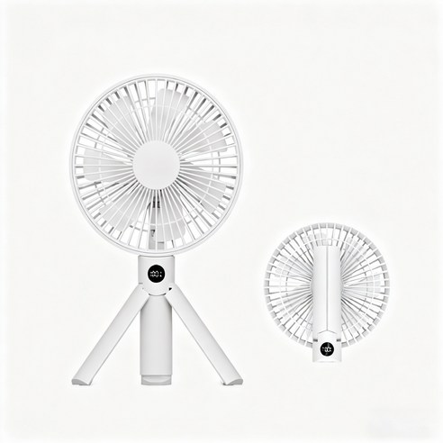 BLDC모터 대형 저소음 무선 접이식 손선풍기 16cm 휴대용 선풍기, 아이보리, DQ280