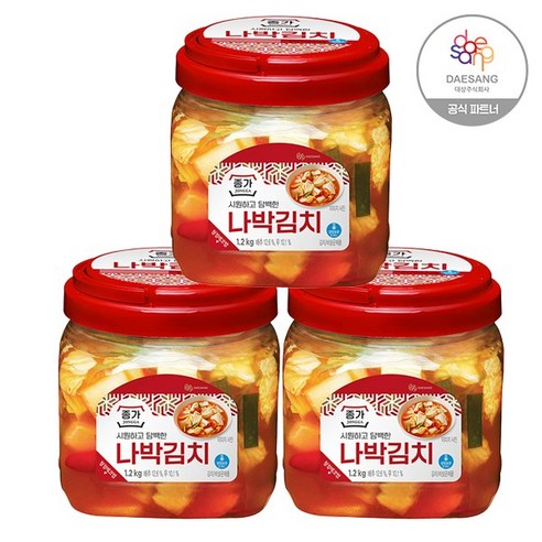 종가 담백한 나박김치1.2kg(PET) x 2개, 1.2kg