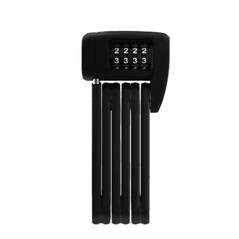 아부스 보르도 라이트 미니 6055C 관절 자전거 자물쇠 열쇠 번호 락 잠금, 블랙, 1개