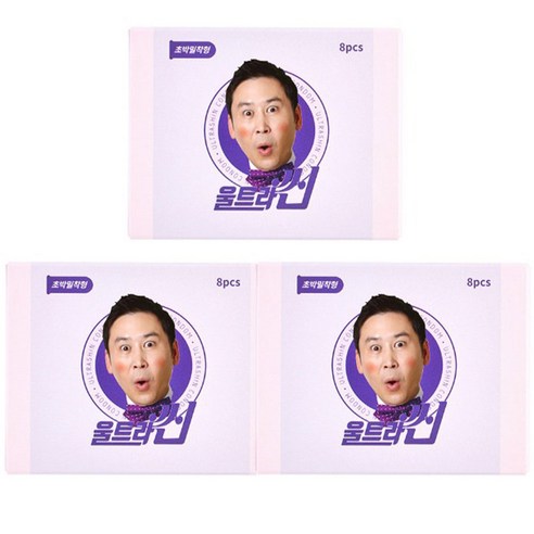 울트라씬 신동엽 무꼭지형 슬림형 밀착형 콘돔 8개입, 3세트