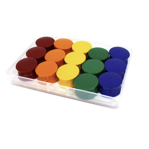   Magpia color circular magnet holder matte, mixed color, 30 ea