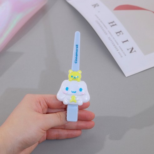 클로젯 헤어집게핀 귀여운 캐릭터 집게핀, 1개, 블루집게핀