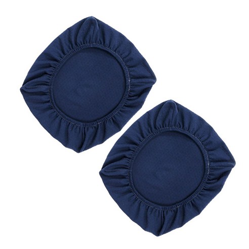 2PCS 스판덱스 의자 커버 주방 식당 의자에 대한 빨 Slipcovers 시트 커버, 다크 Blue_M, 폴리 에스터