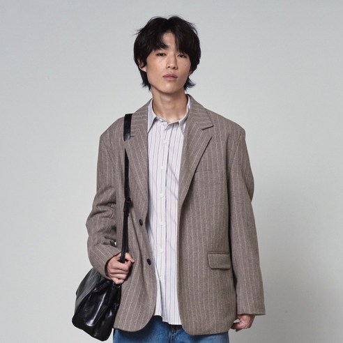 루즈핏 울 체크 블레이저 (5컬러)