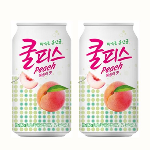 쿨피스 복숭아, 350ml, 192개