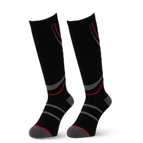 피닉스 스키양말 PH SKI TOURING /남성 여성 성인 스키 보드 양말, BKRD, 1개