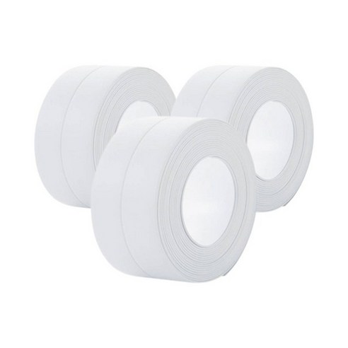 일상나눔 PVC 틈새차단 방수 테이프 3.8cm x 3.2m, 화이트, 3개