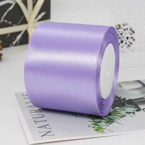 기본 새틴 공단 리본끈 75mm 22m, 21# 연보라