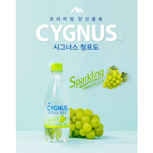 시그너스 청포도 탄산수 500ml x 20병, 20개