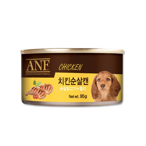 에이엔에프 강아지 간식캔, 치킨순살맛, 95g, 24개입