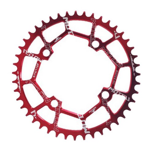 104BCD 산악 자전거 내로우 와이드 체인링 9/10/11단 MTB 트레일 팻 바이크용 104mm BCD 싱글 체인링, 레드 40T, 알루미늄 합금
