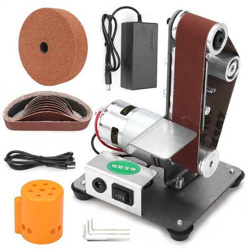 원형 사포 전동 샌딩기 다기능 미니 전기 벨트 샌더 연마 목재 아크릴 연마용 엣지 샤프너 목공 나무, 1개, 4.belt sander D