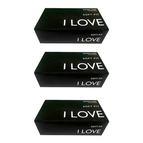 I LOVE텍스 0.03 대용량 콘돔, 100개입, 3개
