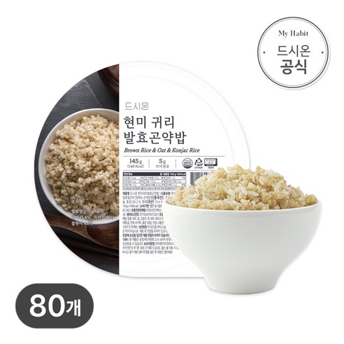 드시온 현미 귀리 발효곤약밥, 150g, 80개