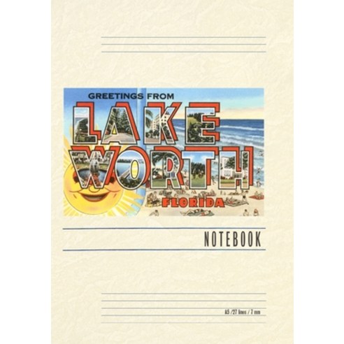 (영문도서) Vintage Lined Notebook Greetings from Lake Worth Florida Paperback, Found Image Press, English, 9798385410149