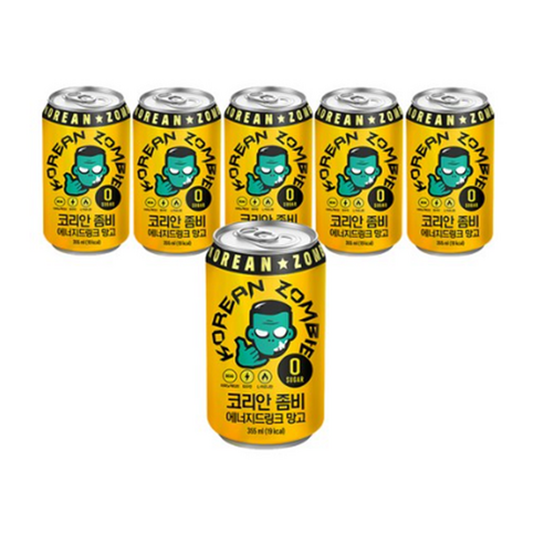 코리안 좀비 에너지드링크 망고, 355ml, 18개