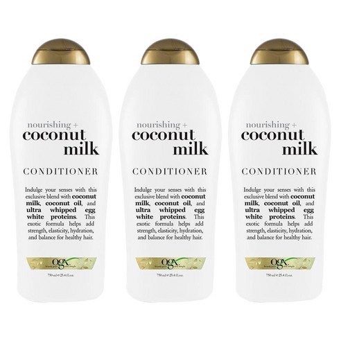 오지엑스 코코넛 밀크 컨디셔너, 750ml, 3개