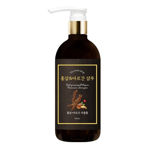 더허브샵 홍삼 아르간 한방샴푸, 500ml, 1개