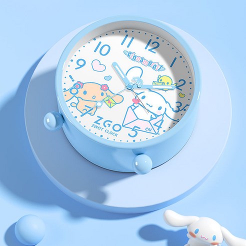 산리오 알람 마이멜로디 시나모롤 큐티 캐릭터 무소음 탁상용 알람 시계 소 기숙사 침실 알람