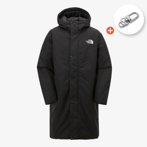 노스페이스 알칸 히트 코트 롱패딩 남녀공용 블랙 + 링걸이