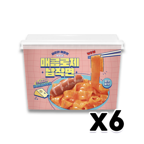 매콤 로제납작면 [소시지 치즈포함] 즉석용기컵 175g x 3개